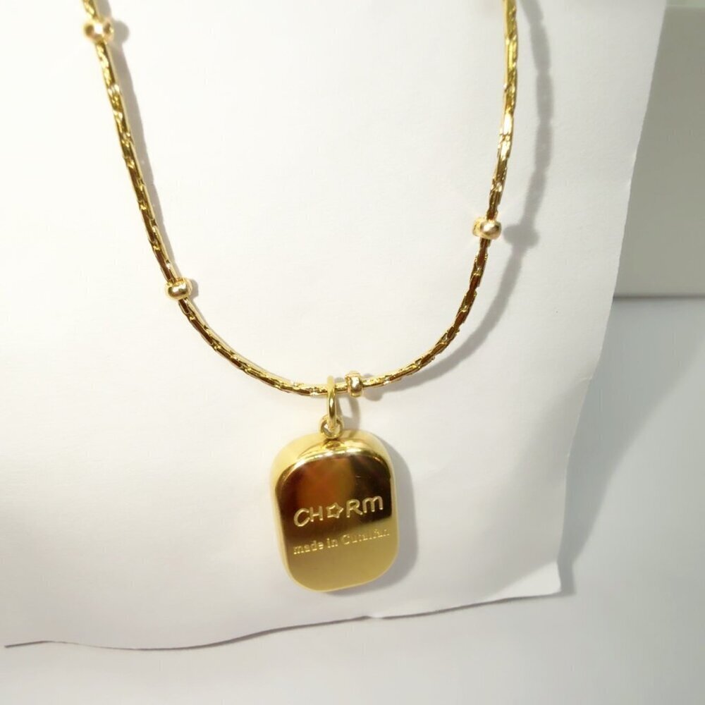 18K Gold Plated Stainless Steel Women's Necklace - Picture 2 of 5